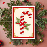 Craft Workshop - Pressed Flower Candy Cane Card - Microfleur