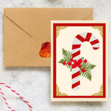 Craft Workshop - Pressed Flower Candy Cane Card - Microfleur