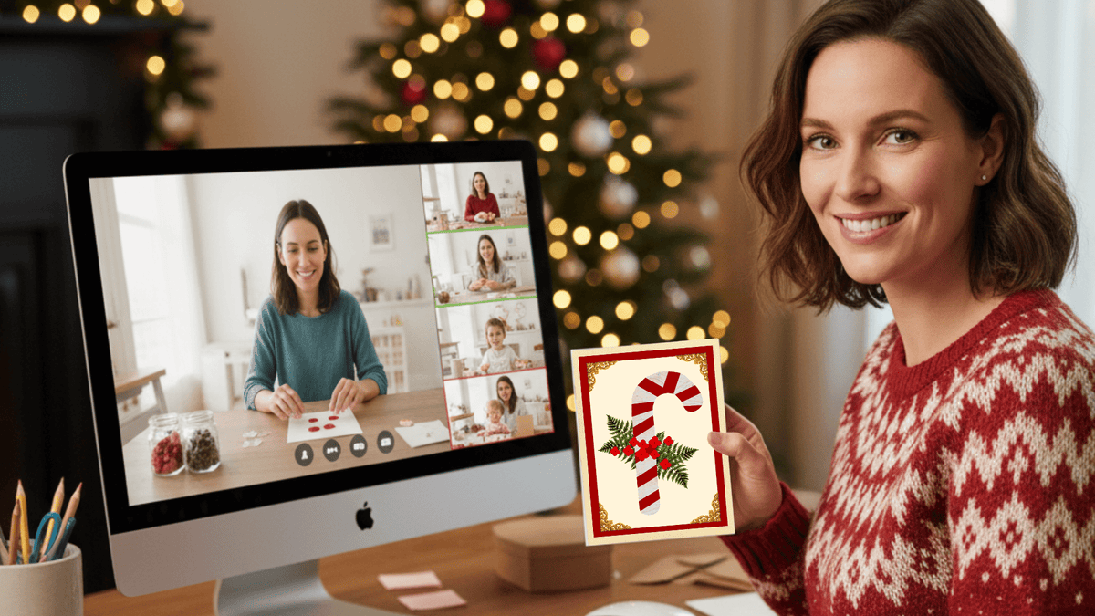 Craft Workshop - Pressed Flower Candy Cane Card - Microfleur