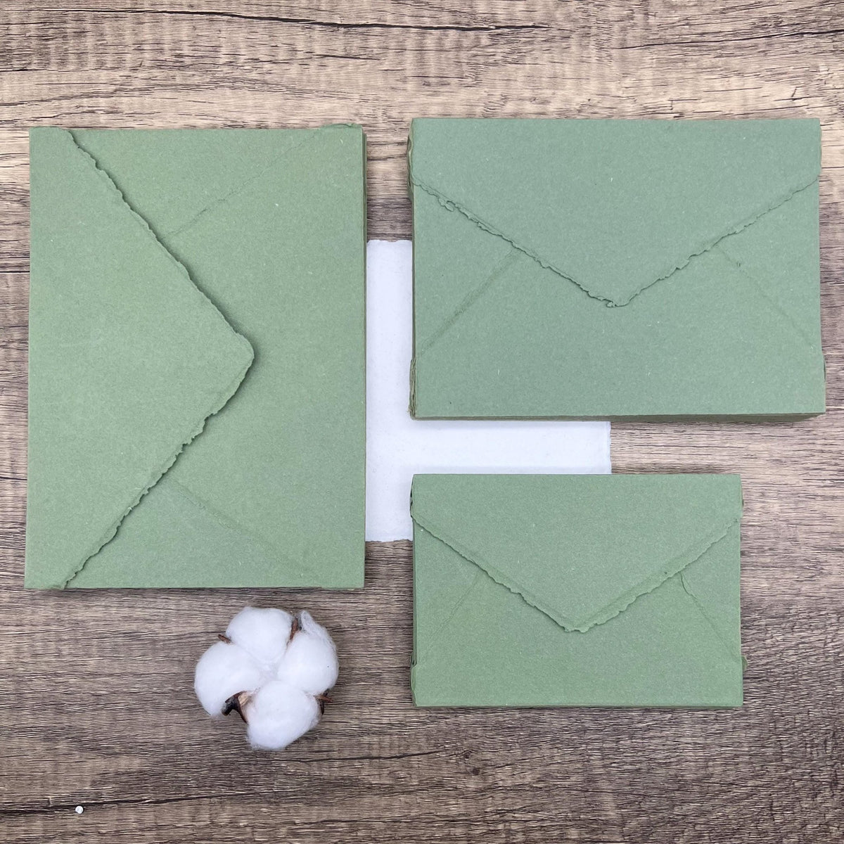Desert Sage Handmade Cotton Envelopes (Set of 10) - Microfleur