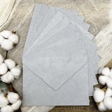Dove Gray Handmade Cotton Envelopes (Set of 10) - Microfleur