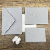 Dove Gray Handmade Cotton Envelopes (Set of 10) - Microfleur