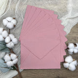 Dusty Rose Handmade Cotton Envelopes (Set of 10) - Microfleur