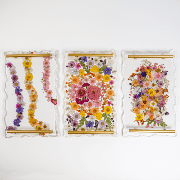 Floral Resin Serving Tray Kit - Microfleur