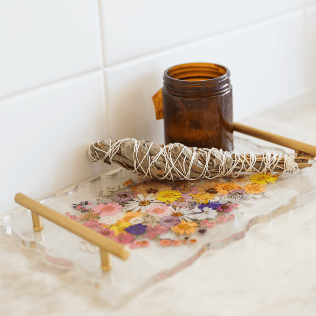 Floral Resin Serving Tray Kit - Microfleur
