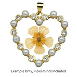 Gold Filled Pearl Open Heart Shape Pendant - Microfleur