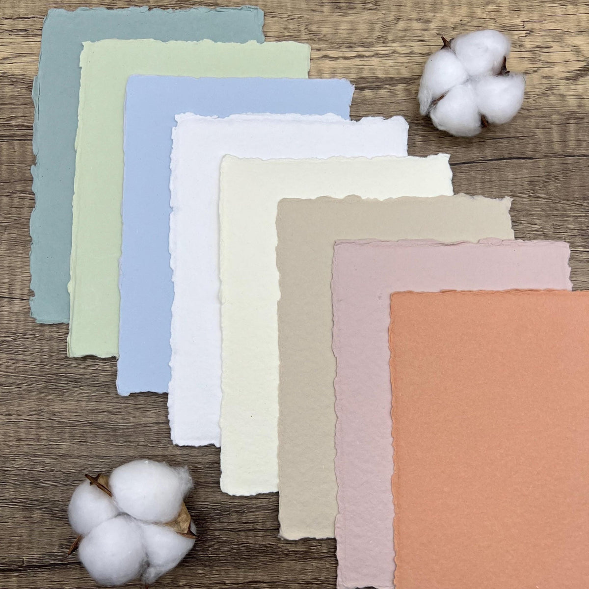 Handmade Cotton Paper Sampler - Assorted Colors - Microfleur