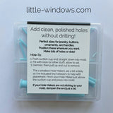 Hole Makers for Resin (4 sizes included) with Tweezers - Microfleur
