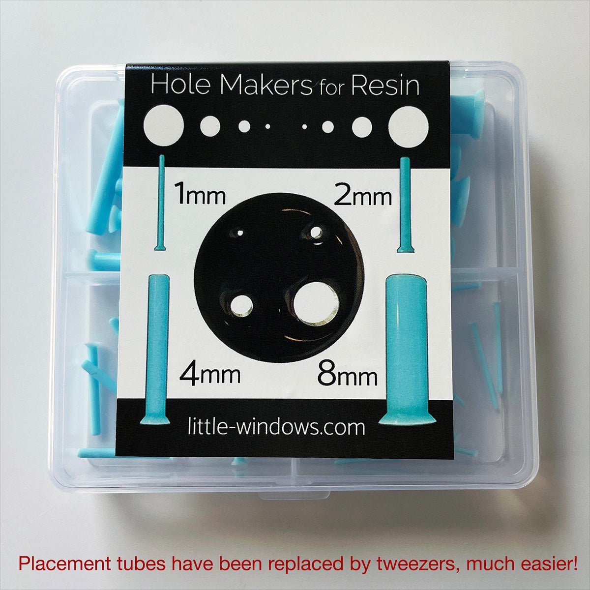 Hole Makers for Resin (4 sizes included) with Tweezers - Microfleur