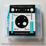 Hole Makers for Resin (4 sizes included) with Tweezers - Microfleur