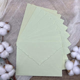 Honeydew Green Handmade Cotton Envelopes (Set of 10) - Microfleur