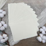 Ivory 300gsm Handmade Cotton Paper (Set of 10) Cut Edge - Microfleur