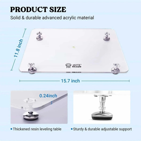 Let's Resin Adjustable Leveling Table & Silicone Mat - Microfleur