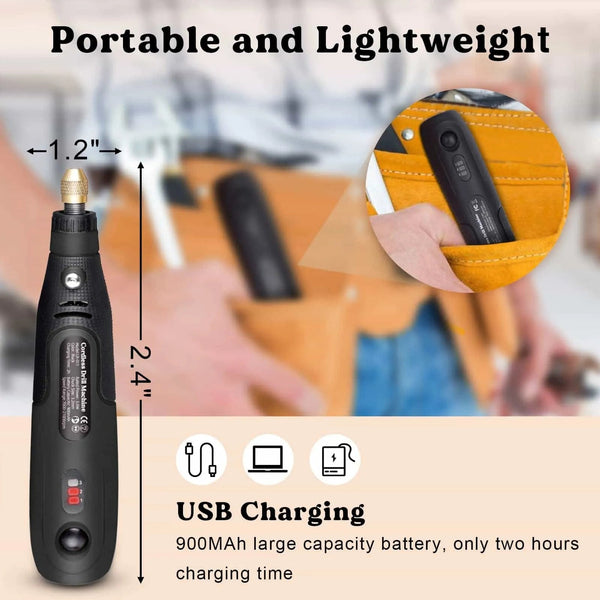 Let's Resin Drill with Deburring Tool - Mini Cordless - Microfleur
