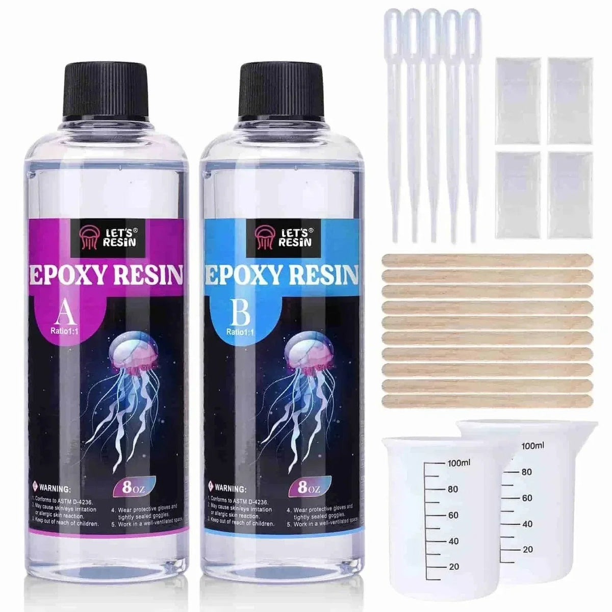 Let's Resin Epoxy Resin - 16 oz Bundle - Microfleur