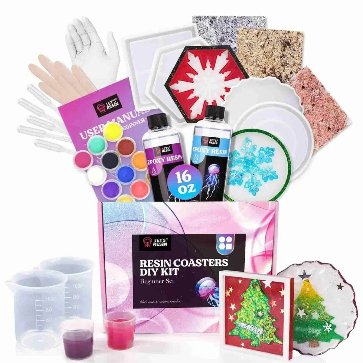 Let's Resin UV Resin Kit - Coasters - Microfleur
