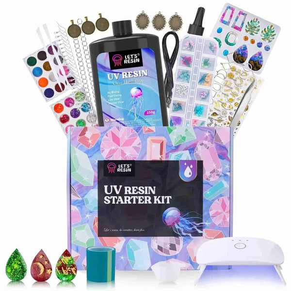 Let's Resin UV Resin Kit - Keychain, Jewelry & Light - Microfleur