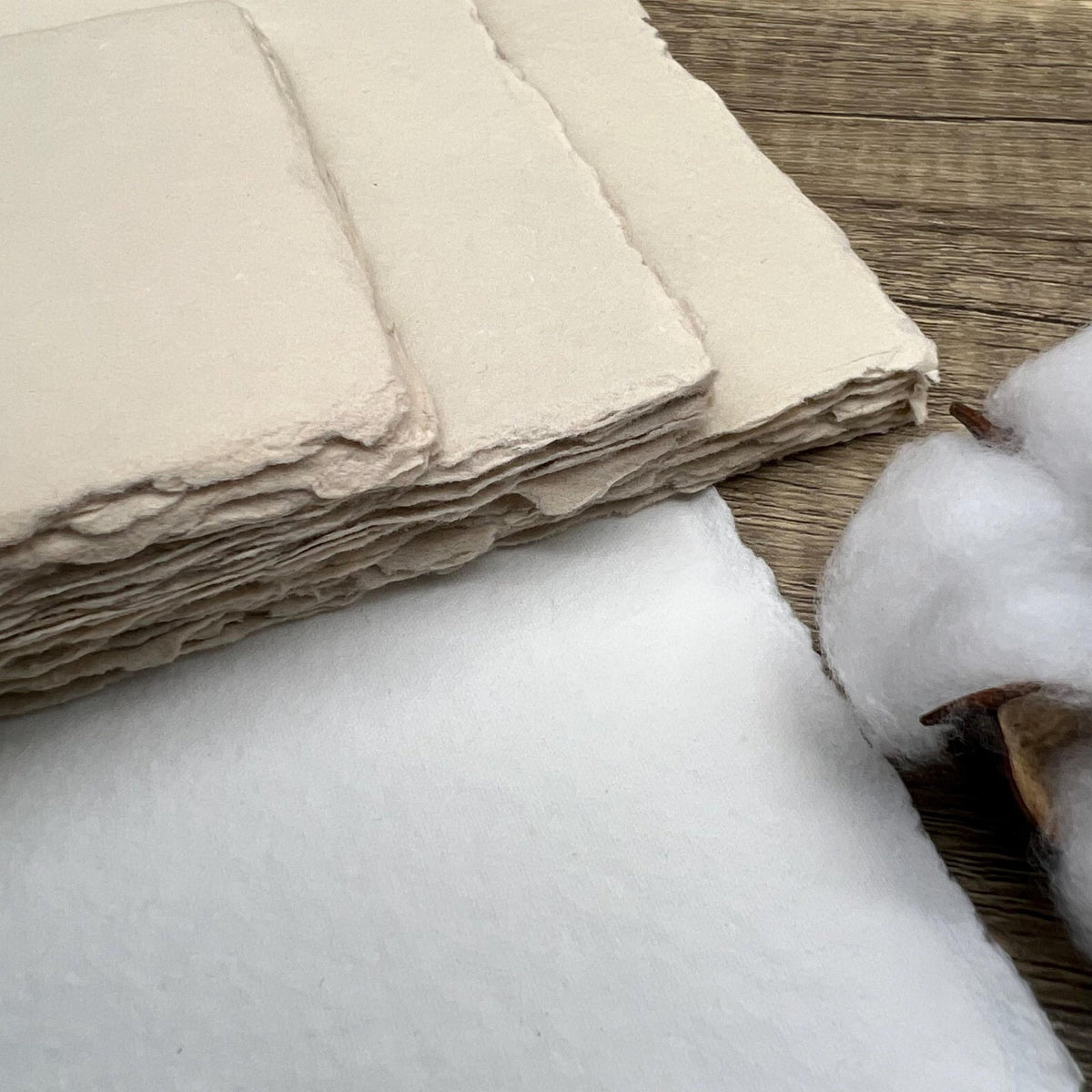 Oat Handmade Cotton Paper (Set of 10) - Microfleur