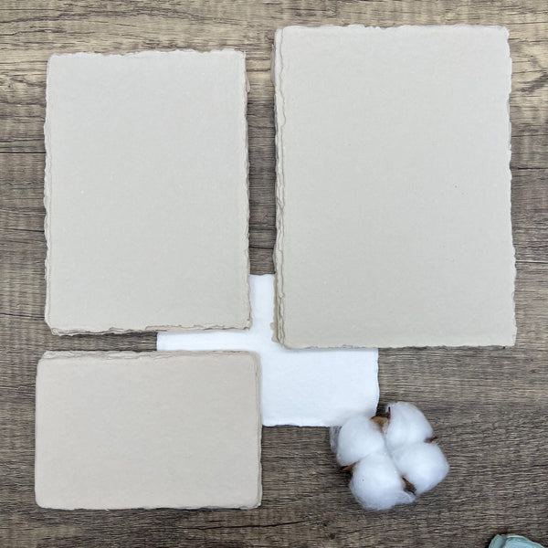 Oat Handmade Cotton Paper (Set of 10) - Microfleur