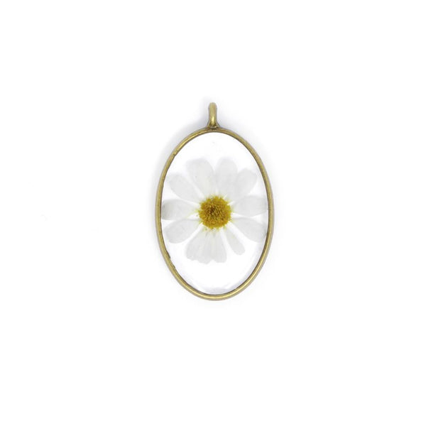 Oval Open Back Bezel Pendant - Microfleur