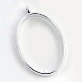 Oval Open Back Bezel Pendant - Microfleur