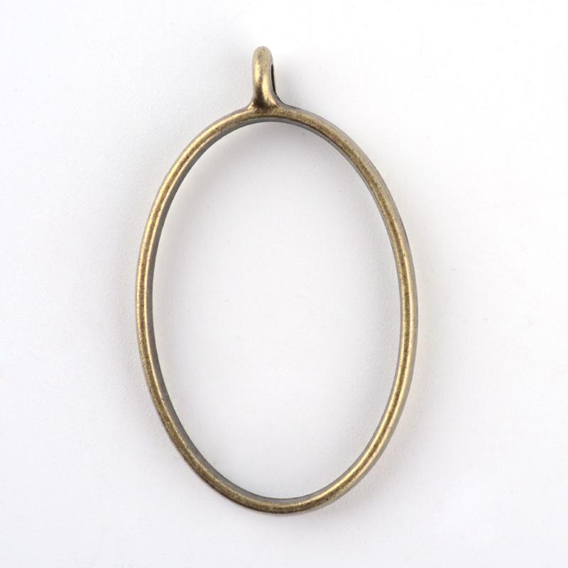 Oval Open Back Bezel Pendant - Microfleur