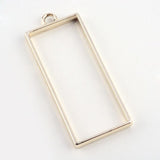 Rectangle Open Back Bezel Pendant - Long - Microfleur