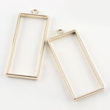 Rectangle Open Back Bezel Pendant - Long - Microfleur