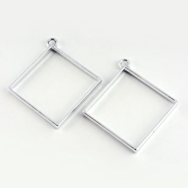 Rhombus Open Back Bezel Pendant - Microfleur