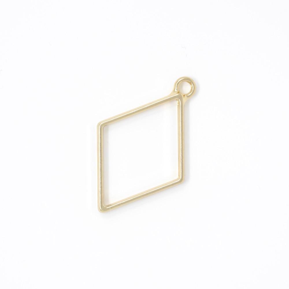 Rhombus Open Back Bezel Pendant - Microfleur