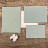 Sage Mist Handmade Cotton Envelopes (Set of 10) - Microfleur