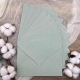 Sage Mist Handmade Cotton Envelopes (Set of 10) - Microfleur