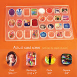 Small Silicone Resin Mold Set with cropping template (stencil) - Microfleur