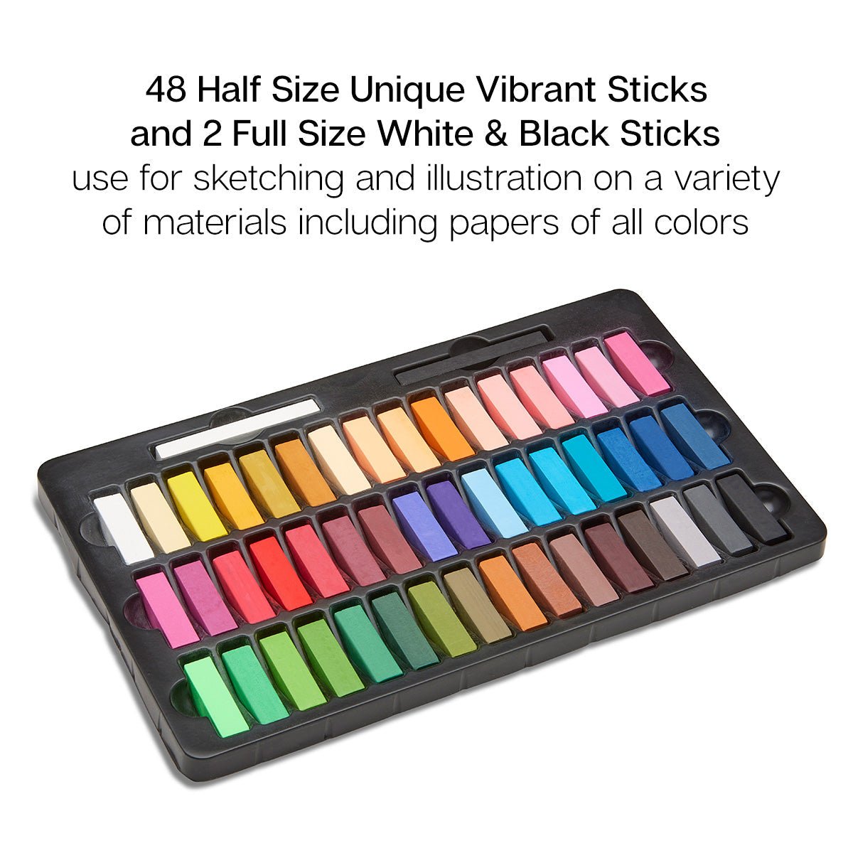 Soft Square Pastels Half Sticks 50 pc - Microfleur