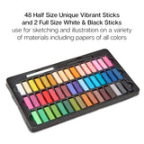 Soft Square Pastels Half Sticks 50 pc - Microfleur