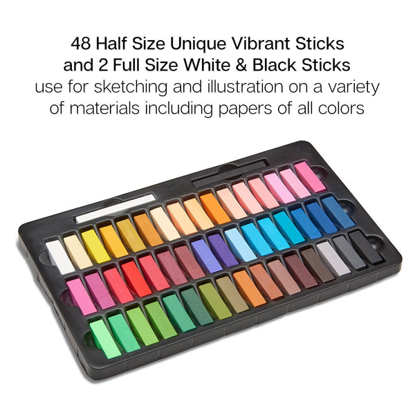 Soft Square Pastels Half Sticks 50 pc - Microfleur