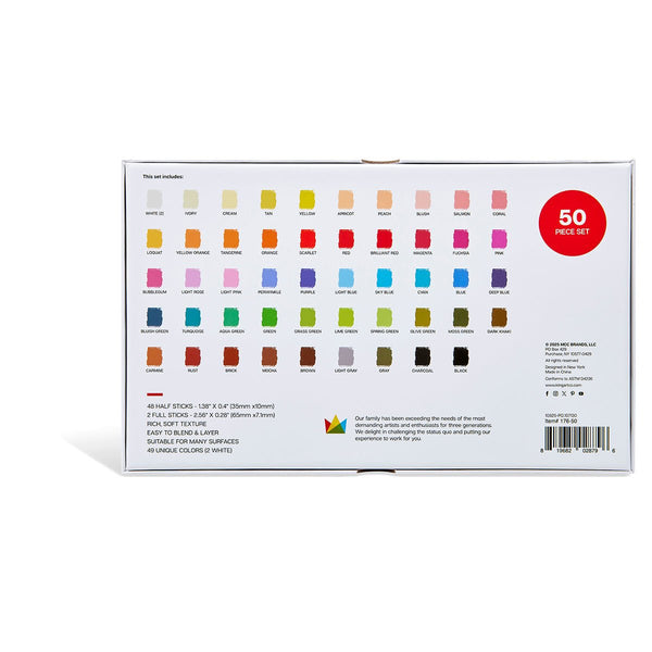 Soft Square Pastels Half Sticks 50 pc - Microfleur