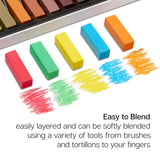 Soft Square Pastels Half Sticks 50 pc - Microfleur