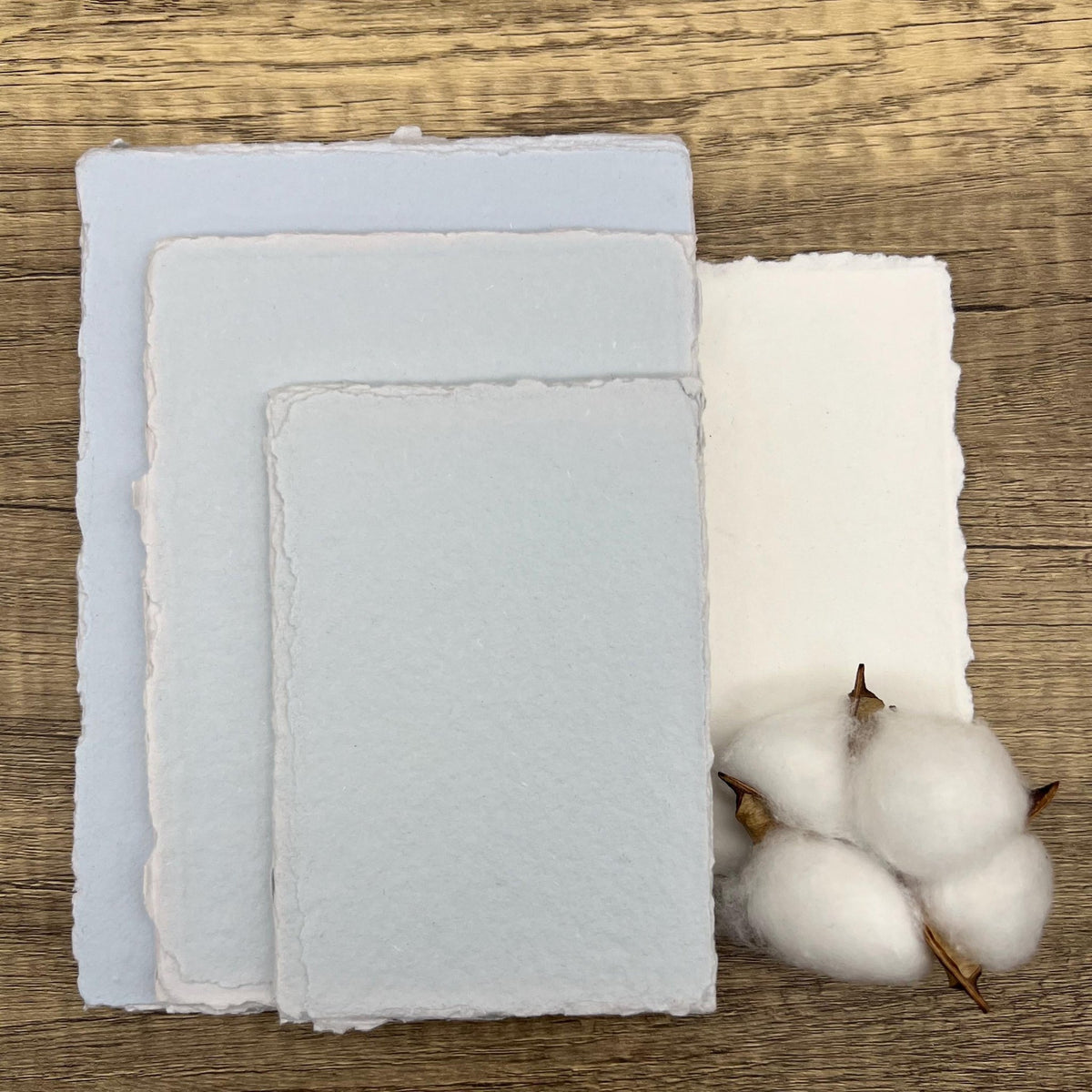 Something Blue Handmade Cotton Paper (Set of 10) - Microfleur