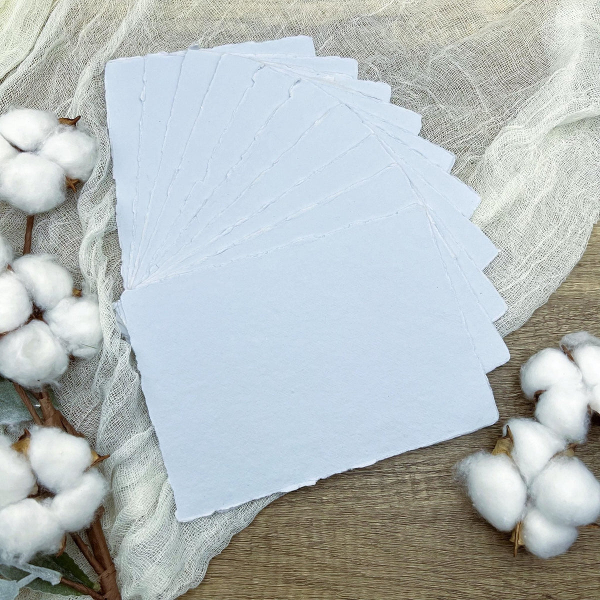 Something Blue Handmade Cotton Paper (Set of 10) - Microfleur