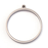 Stainless Steel Circle Open Back Bezel Pendant - Microfleur