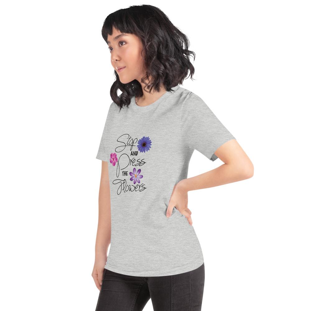 Stop & Press the Flowers T-shirt - Microfleur
