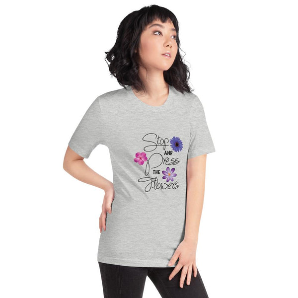 Stop & Press the Flowers T-shirt - Microfleur