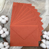 Terracotta Handmade Cotton Envelopes (Set of 10) - Microfleur