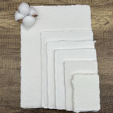 White 150gsm Handmade Cotton Paper (Set of 10) - Microfleur
