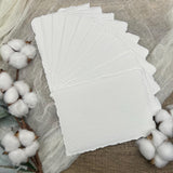 White 150gsm Handmade Cotton Paper (Set of 10) - Microfleur