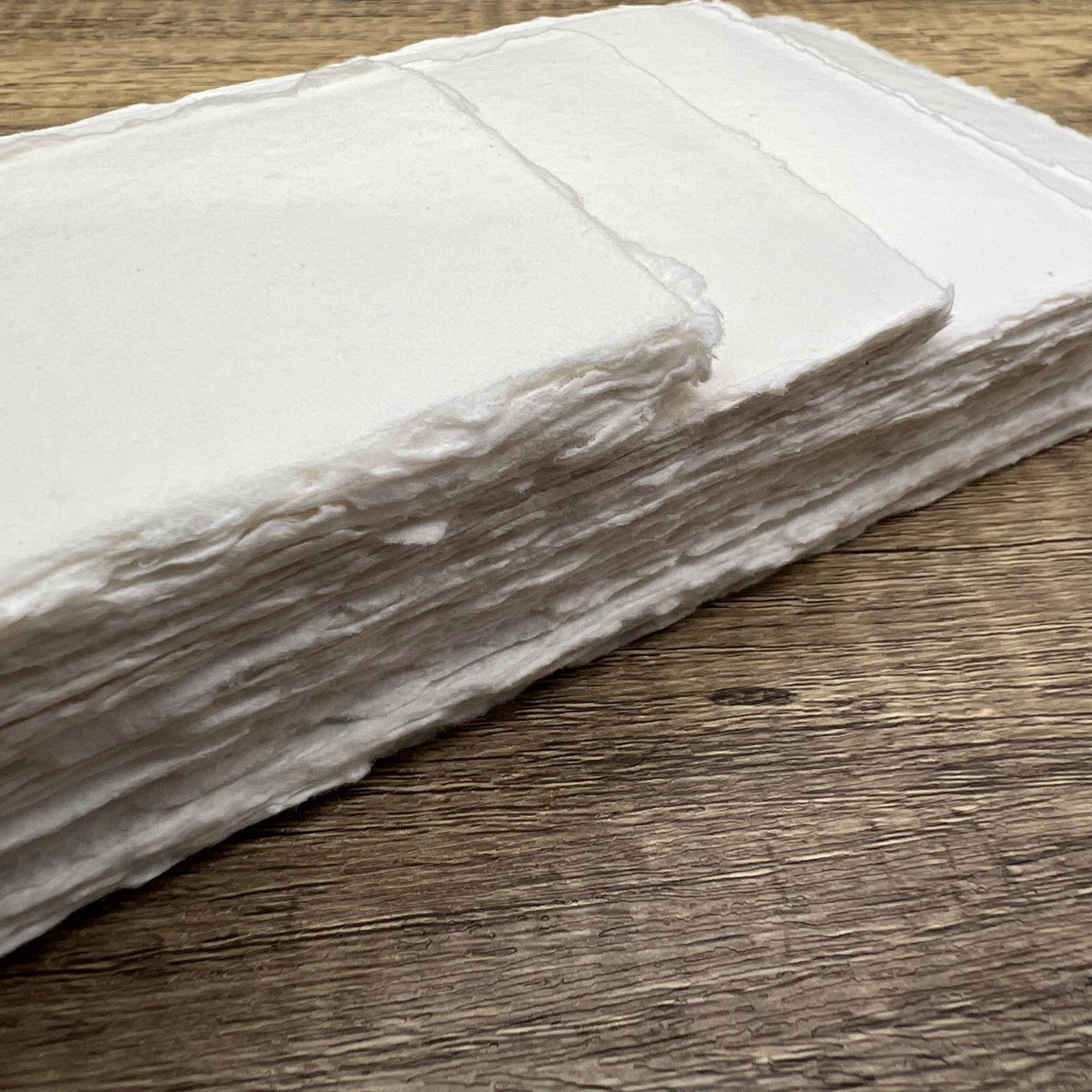 White 300gsm Handmade Cotton Paper (Set of 10) - Microfleur