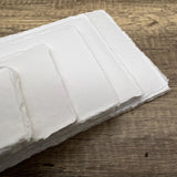 White 300gsm Handmade Cotton Paper (Set of 10) - Microfleur