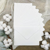 White Handmade Cotton Envelopes (Set of 10) - Microfleur