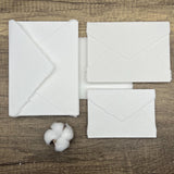 White Handmade Cotton Envelopes (Set of 10) - Microfleur